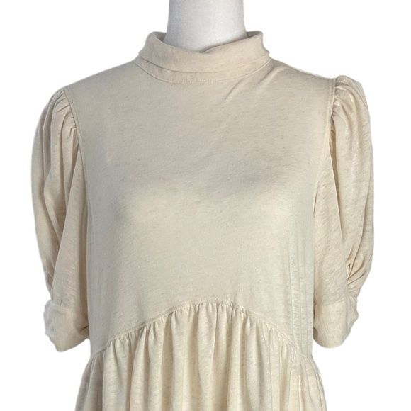 FREE People Beach Linen Puff Sleeve Mini Dress XS - Picture 4 of 11
